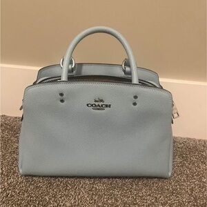 Coach Blue Satchel with Structured Design